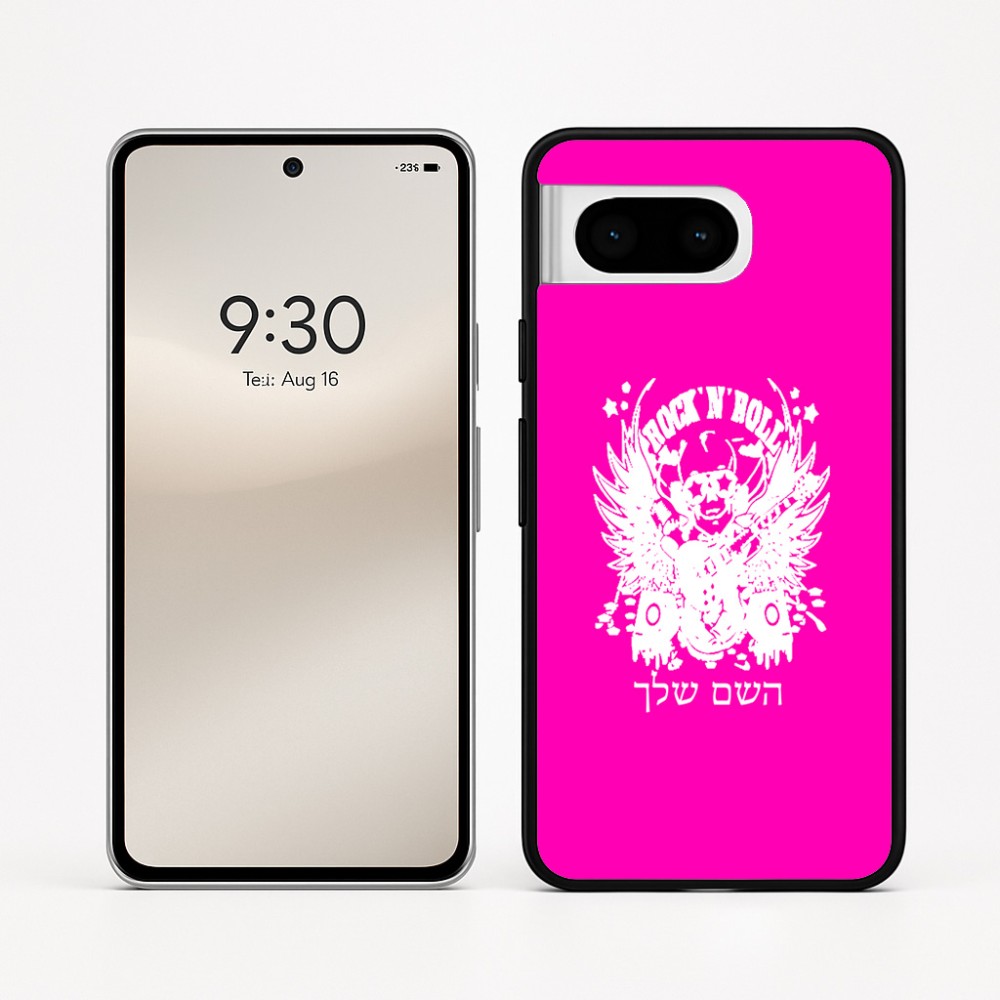 כיסוי בעיצוב אישי עם השם שלך לדגם - Google Pixel 8 5G בעיצוב רוקנרול