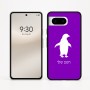 כיסוי בעיצוב אישי עם השם שלך לדגם - Google Pixel 8 5G בעיצוב פינגווין