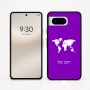 כיסוי בעיצוב אישי עם השם שלך לדגם - Google Pixel 8 5G בעיצוב מפת העולם