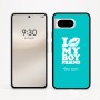 כיסוי בעיצוב אישי עם השם שלך לדגם - Google Pixel 8 5G בעיצוב נשקי את חבר שלי
