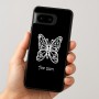 כיסוי בעיצוב אישי עם השם שלך לדגם - Google Pixel 8 5G בעיצוב פרפר