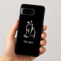 כיסוי בעיצוב אישי עם השם שלך לדגם - Google Pixel 8 5G בעיצוב חתול