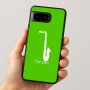 כיסוי בעיצוב אישי עם השם שלך לדגם - Google Pixel 8 5G בעיצוב סקסופון