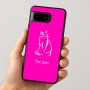 כיסוי בעיצוב אישי עם השם שלך לדגם - Google Pixel 8 5G בעיצוב חתול