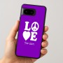 כיסוי בעיצוב אישי עם השם שלך לדגם - Google Pixel 8 5G בעיצוב אהבה