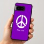 כיסוי בעיצוב אישי עם השם שלך לדגם - Google Pixel 8 5G בעיצוב סמל השלום
