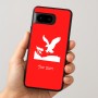 כיסוי בעיצוב אישי עם השם שלך לדגם - Google Pixel 8 5G בעיצוב נשר אמריקאי