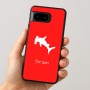 כיסוי בעיצוב אישי עם השם שלך לדגם - Google Pixel 8 5G בעיצוב כריש ראש פטיש