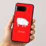 כיסוי בעיצוב אישי עם השם שלך לדגם - Google Pixel 8 5G בעיצוב חזיר