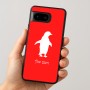 כיסוי בעיצוב אישי עם השם שלך לדגם - Google Pixel 8 5G בעיצוב פינגווין