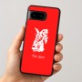 כיסוי בעיצוב אישי עם השם שלך לדגם - Google Pixel 8 5G בעיצוב ארנב מחזיק גזר