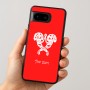 כיסוי בעיצוב אישי עם השם שלך לדגם - Google Pixel 8 5G בעיצוב פרחי קרן