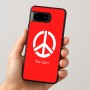 כיסוי בעיצוב אישי עם השם שלך לדגם - Google Pixel 8 5G בעיצוב סמל השלום
