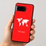 כיסוי בעיצוב אישי עם השם שלך לדגם - Google Pixel 8 5G בעיצוב מפת העולם