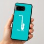 כיסוי בעיצוב אישי עם השם שלך לדגם - Google Pixel 8 5G בעיצוב סקסופון