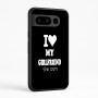 כיסוי בעיצוב אישי עם השם שלך לדגם - Google Pixel 8 Pro 5G בעיצוב אוהב את החברה שלי