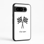 כיסוי בעיצוב אישי עם השם שלך לדגם - Google Pixel 8 Pro 5G בעיצוב דגל המירוץ