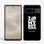כיסוי בעיצוב אישי עם השם שלך לדגם - Google Pixel 8 Pro 5G בעיצוב נשקי את חבר שלי
