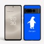 כיסוי בעיצוב אישי עם השם שלך לדגם - Google Pixel 8 Pro 5G בעיצוב פינגווין