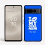 כיסוי בעיצוב אישי עם השם שלך לדגם - Google Pixel 8 Pro 5G בעיצוב לנשק את החברה שלי