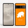 כיסוי בעיצוב אישי עם השם שלך לדגם - Google Pixel 8 Pro 5G בעיצוב קרנף