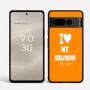 כיסוי בעיצוב אישי עם השם שלך לדגם - Google Pixel 8 Pro 5G בעיצוב אוהב את החברה שלי