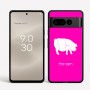 כיסוי בעיצוב אישי עם השם שלך לדגם - Google Pixel 8 Pro 5G בעיצוב חזיר