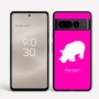 כיסוי בעיצוב אישי עם השם שלך לדגם - Google Pixel 8 Pro 5G בעיצוב קרנף