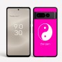 כיסוי בעיצוב אישי עם השם שלך לדגם - Google Pixel 8 Pro 5G בעיצוב סמל יינג יאנג