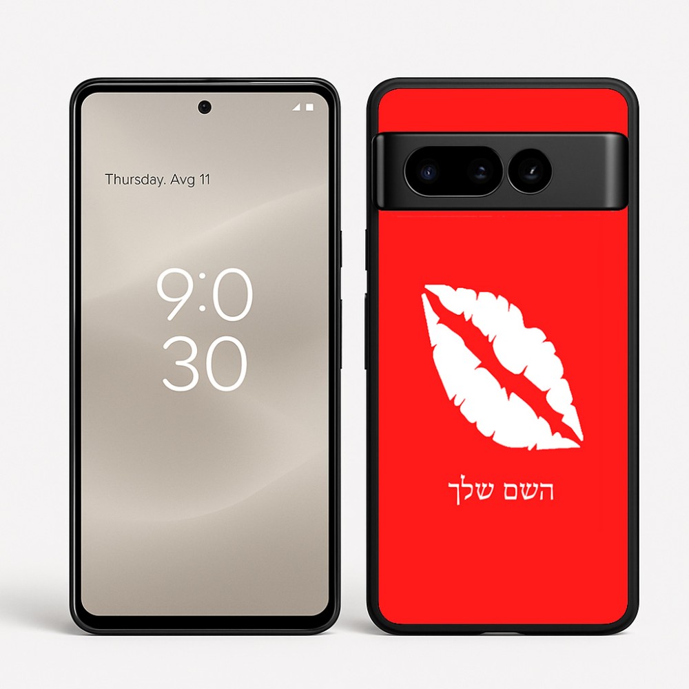 כיסוי בעיצוב אישי עם השם שלך לדגם - Google Pixel 8 Pro 5G בעיצוב שפתיים - נשיקה