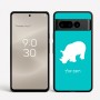 כיסוי בעיצוב אישי עם השם שלך לדגם - Google Pixel 8 Pro 5G בעיצוב קרנף