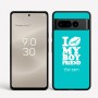 כיסוי בעיצוב אישי עם השם שלך לדגם - Google Pixel 8 Pro 5G בעיצוב נשקי את חבר שלי