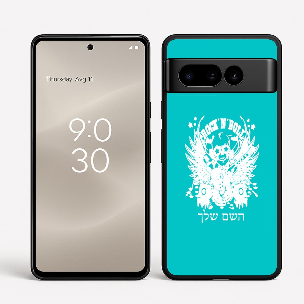 כיסוי בעיצוב אישי עם השם שלך לדגם - Google Pixel 8 Pro 5G בעיצוב רוקנרול