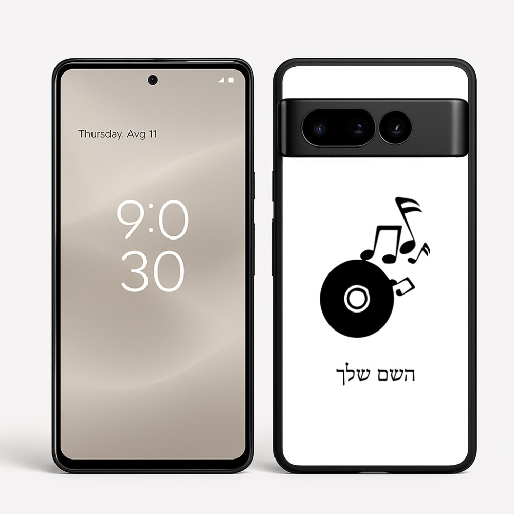 כיסוי בעיצוב אישי עם השם שלך לדגם - Google Pixel 8 Pro 5G בעיצוב תקליטור - אזור מוזיקה