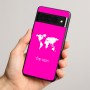 כיסוי בעיצוב אישי עם השם שלך לדגם - Google Pixel 8 Pro 5G בעיצוב מפת העולם