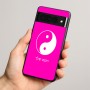 כיסוי בעיצוב אישי עם השם שלך לדגם - Google Pixel 8 Pro 5G בעיצוב סמל יינג יאנג