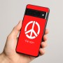 כיסוי בעיצוב אישי עם השם שלך לדגם - Google Pixel 8 Pro 5G בעיצוב סמל השלום
