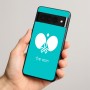 כיסוי בעיצוב אישי עם השם שלך לדגם - Google Pixel 8 Pro 5G בעיצוב פינג פונג