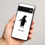 כיסוי בעיצוב אישי עם השם שלך לדגם - Google Pixel 8 Pro 5G בעיצוב פינגווין