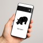 כיסוי בעיצוב אישי עם השם שלך לדגם - Google Pixel 8 Pro 5G בעיצוב קרנף