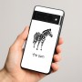 כיסוי בעיצוב אישי עם השם שלך לדגם - Google Pixel 8 Pro 5G בעיצוב זברה
