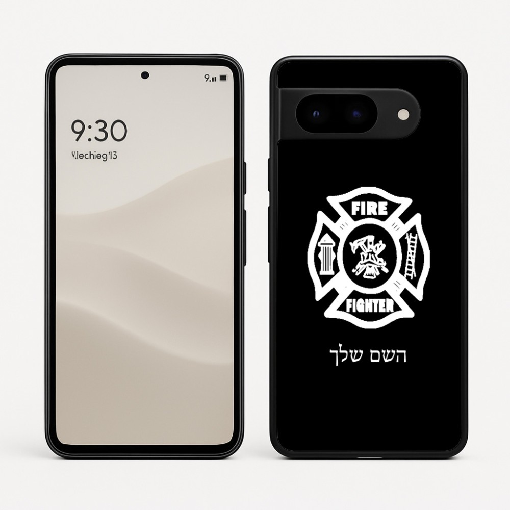 כיסוי בעיצוב אישי עם השם שלך לדגם - Google Pixel 9 5G בעיצוב כבאי - תגית