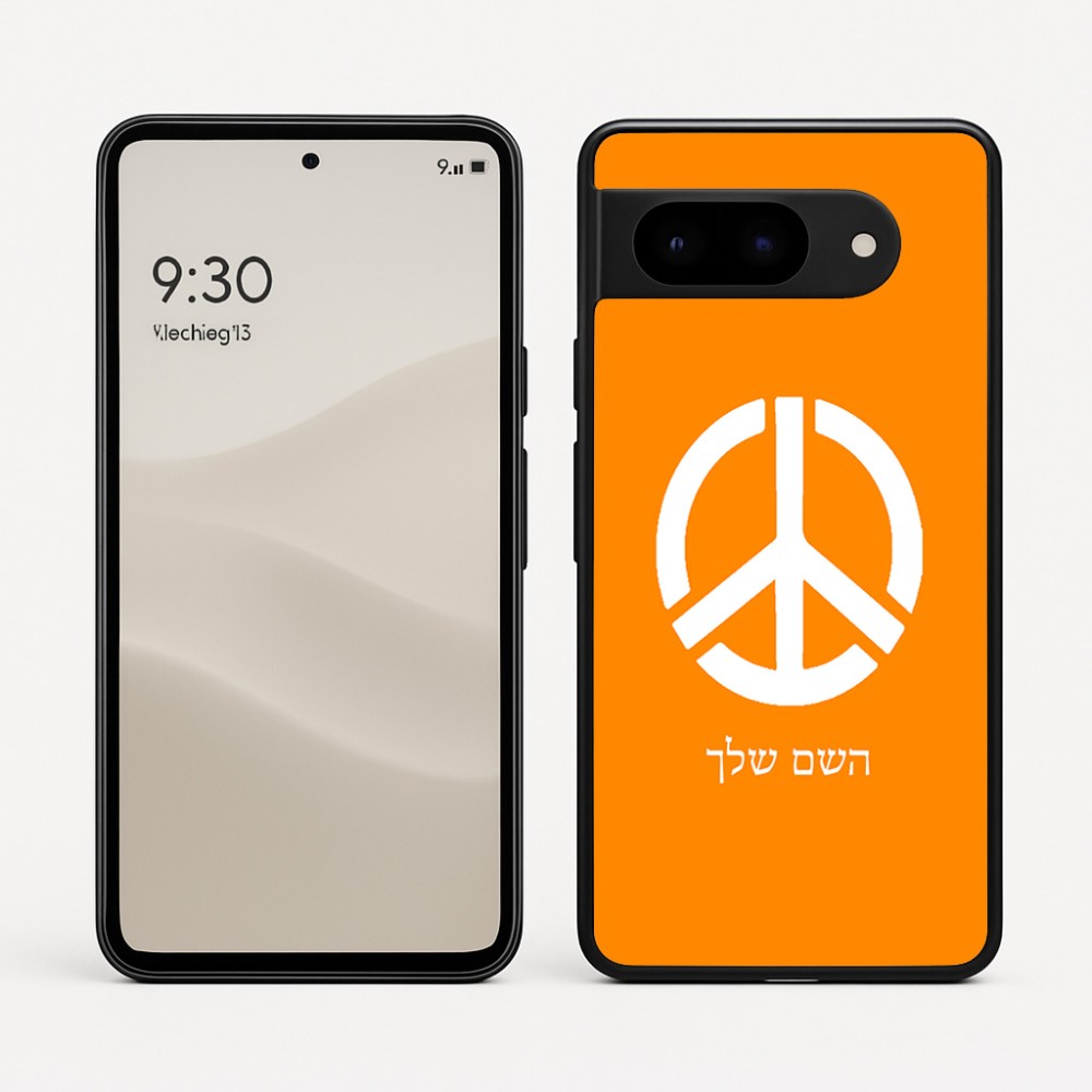 כיסוי בעיצוב אישי עם השם שלך לדגם - Google Pixel 9 5G בעיצוב סמל השלום