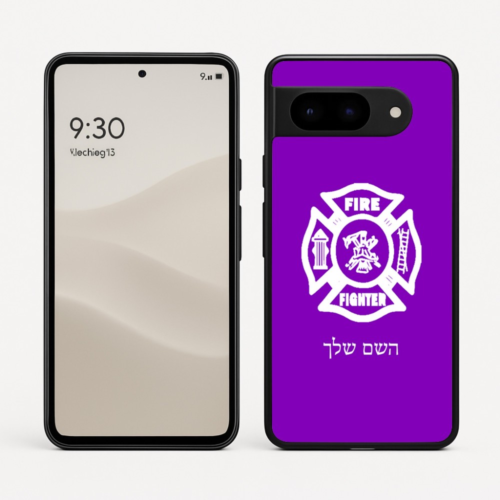 כיסוי בעיצוב אישי עם השם שלך לדגם - Google Pixel 9 5G בעיצוב כבאי - תגית