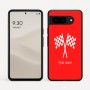 כיסוי בעיצוב אישי עם השם שלך לדגם - Google Pixel 9 5G בעיצוב דגל המירוץ