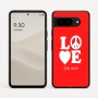 כיסוי בעיצוב אישי עם השם שלך לדגם - Google Pixel 9 5G בעיצוב אהבה