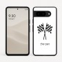 כיסוי בעיצוב אישי עם השם שלך לדגם - Google Pixel 9 5G בעיצוב דגל המירוץ