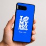 כיסוי בעיצוב אישי עם השם שלך לדגם - Google Pixel 9 5G בעיצוב נשקי את חבר שלי
