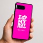 כיסוי בעיצוב אישי עם השם שלך לדגם - Google Pixel 9 5G בעיצוב נשקי את חבר שלי