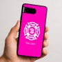 כיסוי בעיצוב אישי עם השם שלך לדגם - Google Pixel 9 5G בעיצוב כבאי - תגית